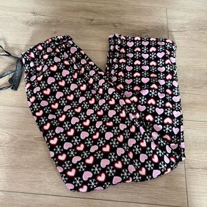 Rene Rofe Valentine’s Day Heart Snowflake Drawstring Pajama Pants
